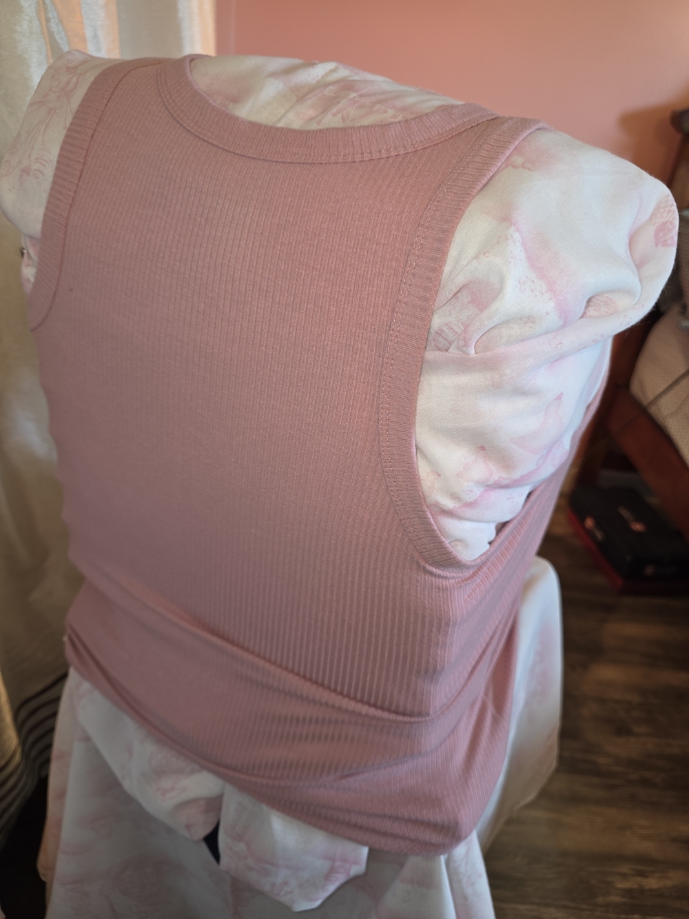 torrid Pink Ribbed Tank with Rhinestone Heart Burst - Picture 4 of 5